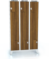 Cloakroom locker Z-shaped doors ALDERA with feet 1920 x 1050 x 500